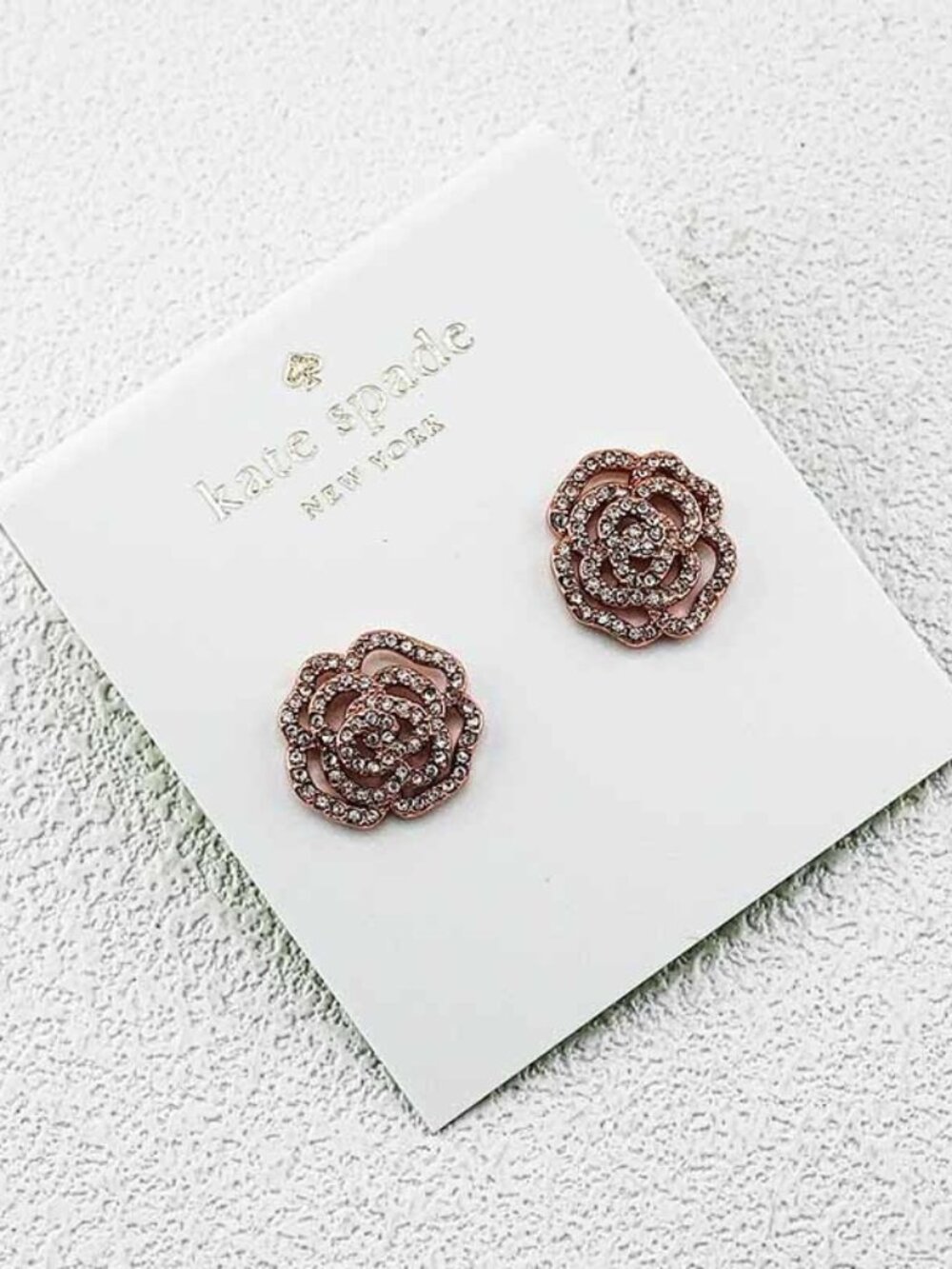 Kate Spade Peony Inlaid Stud Earrings